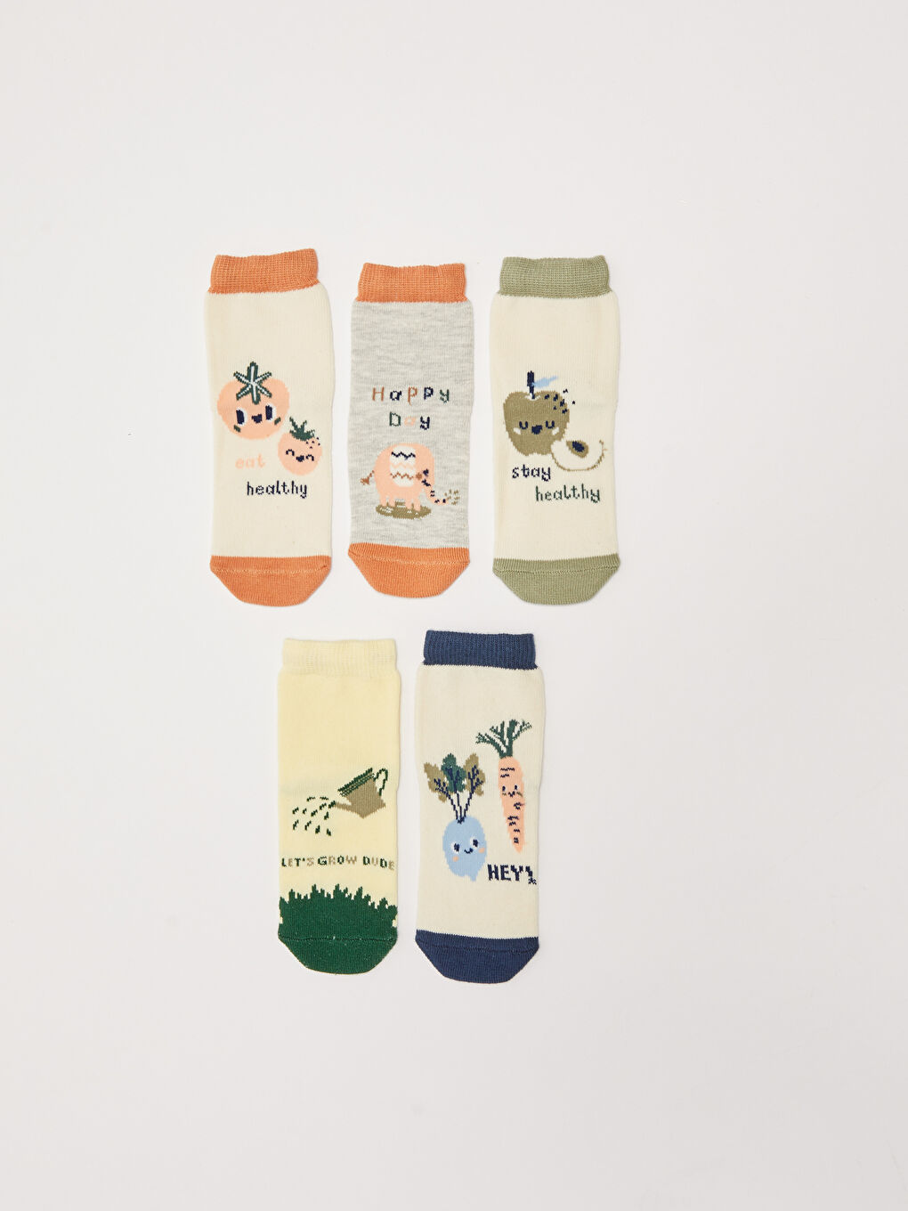 جوارب أطفال مطبوعة للجنسين - عبوة ٥ قطع-1