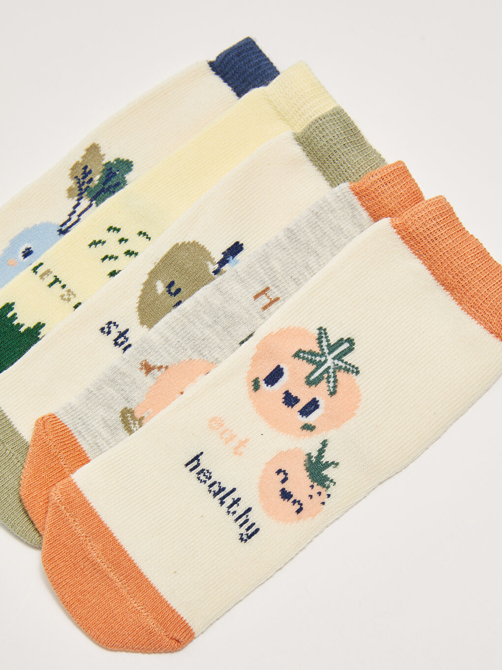 جوارب أطفال مطبوعة للجنسين - عبوة ٥ قطع-2