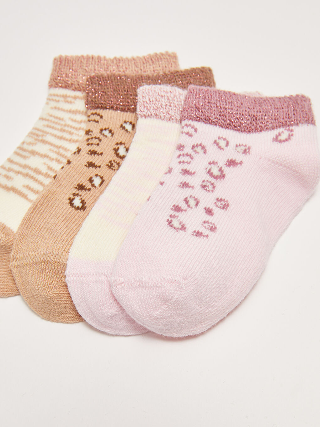 Chaussettes Bottines Imprimées pour Bébé Fille Lot de 4 Pièces-2