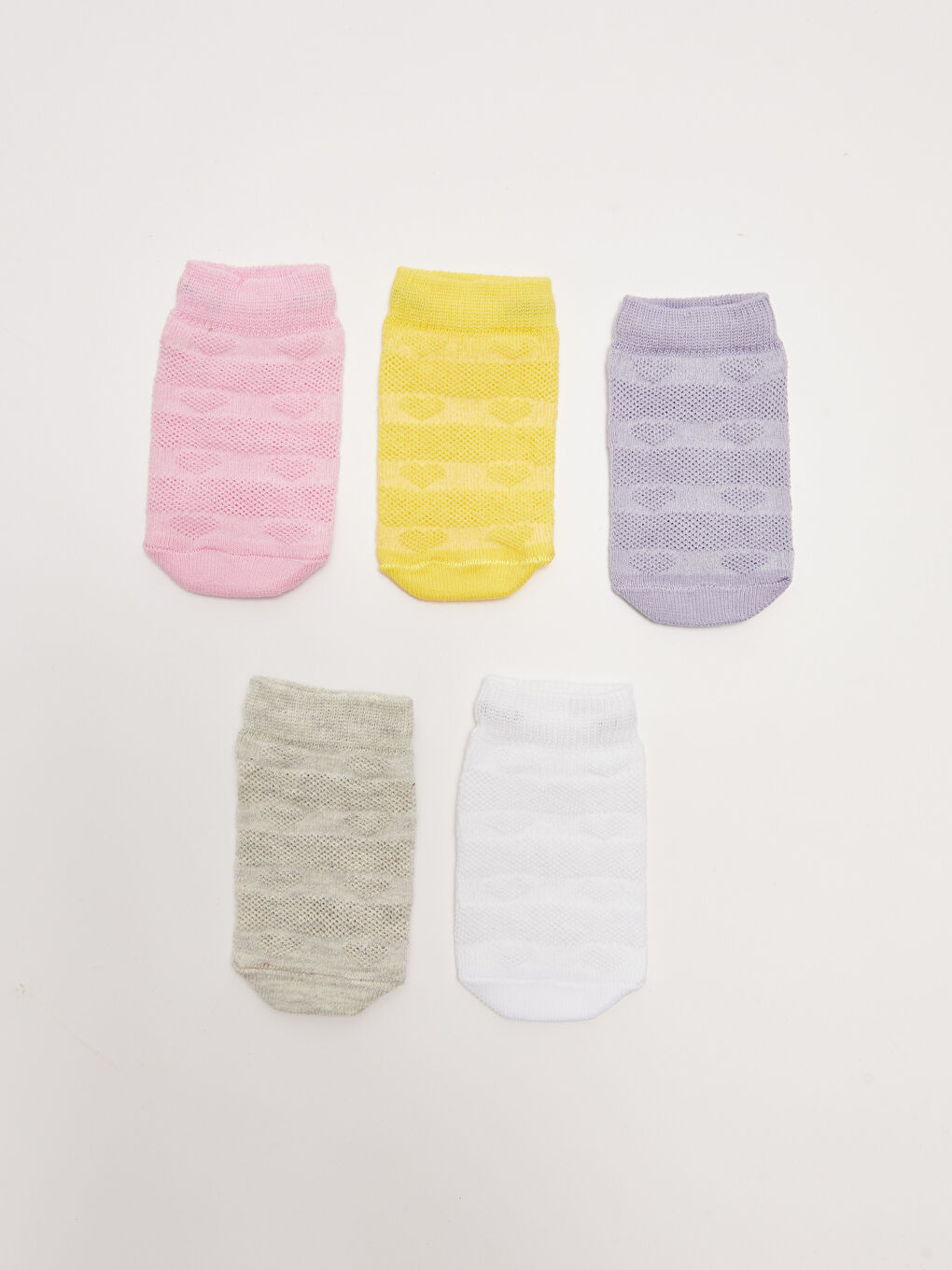 Self Patterned Baby Girl Booties Socks 5 Pack-1