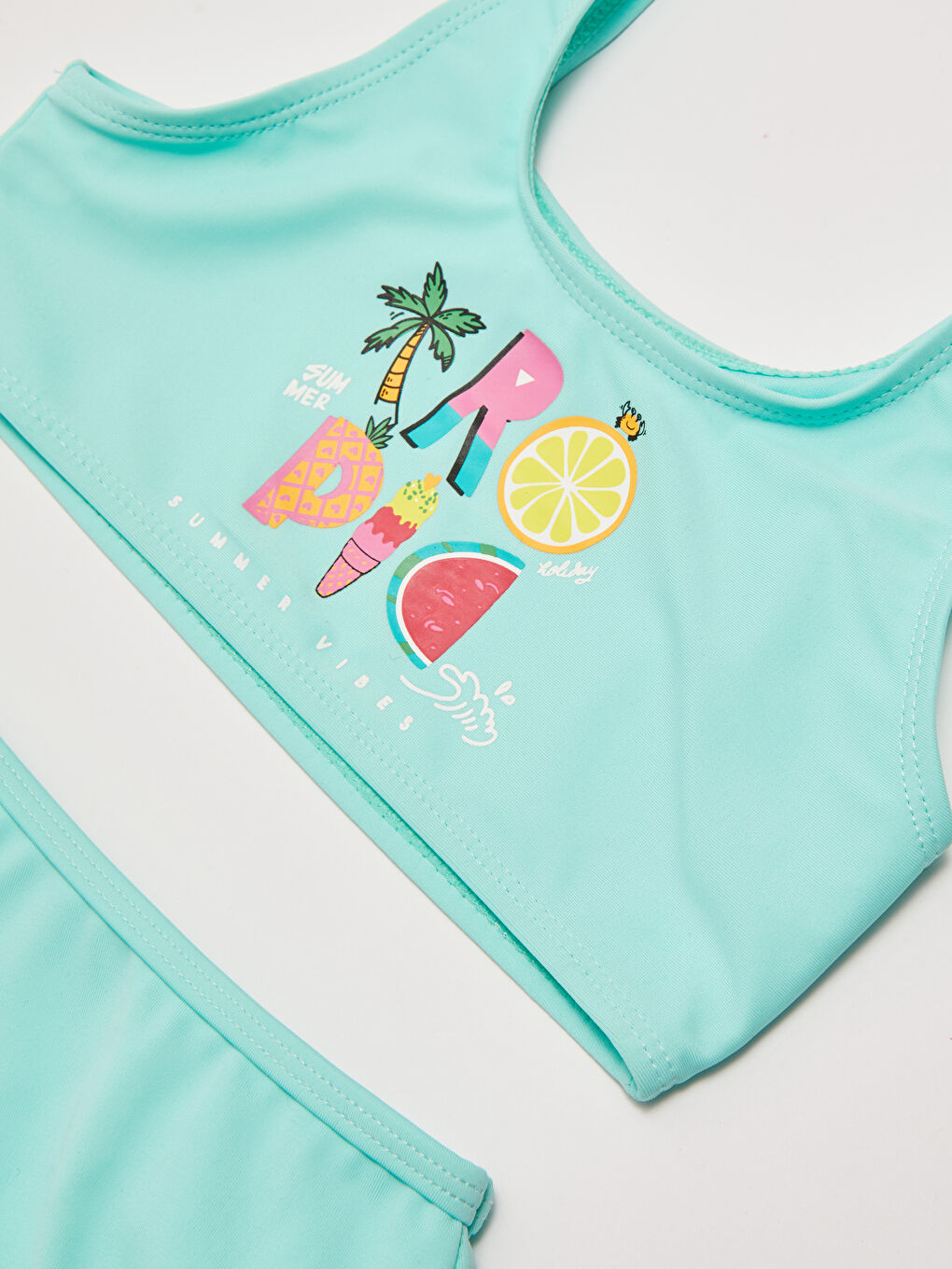 Bikini Fille Avec Tissu Extensible Imprimé-2