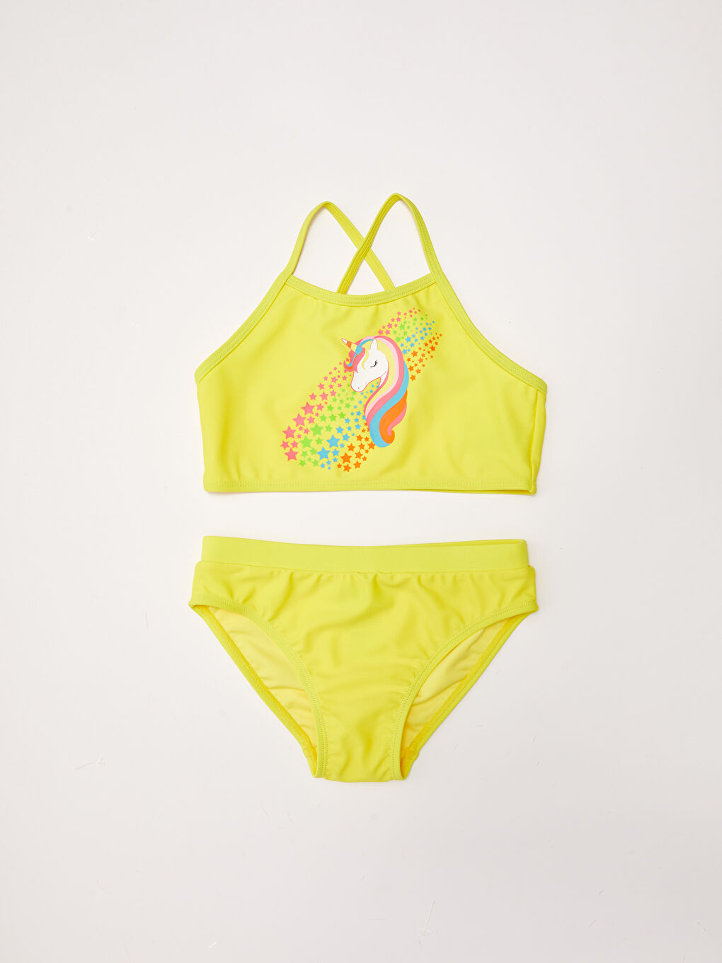 Girl's Bikini With Printed Stretch Fabric