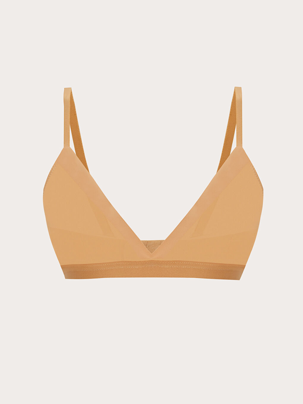Kahverengi Balensiz Dolgusuz Düz Sütyen