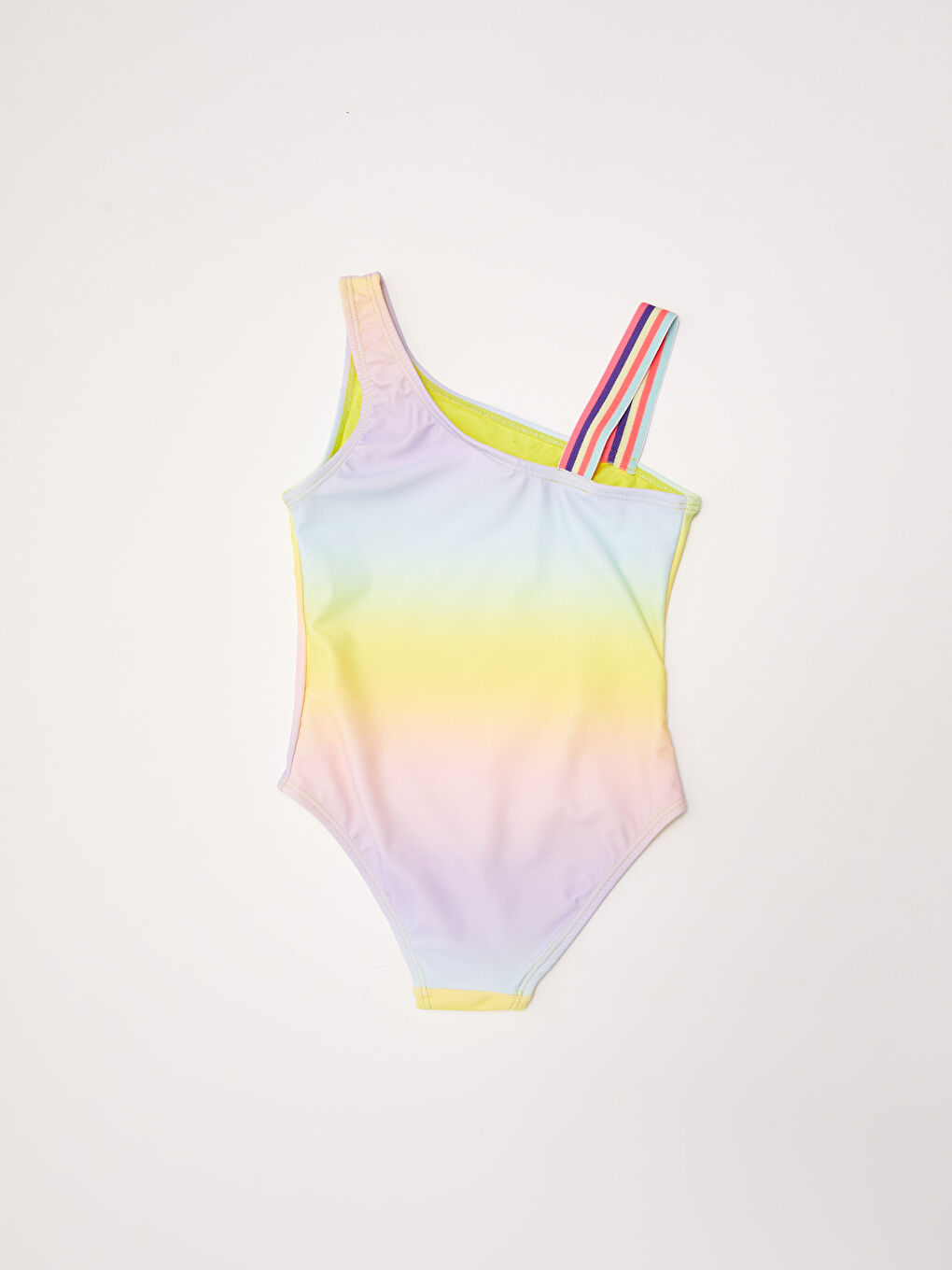 Karışık Esnek Kumaştan Baskılı Kız Çocuk Mayo-1