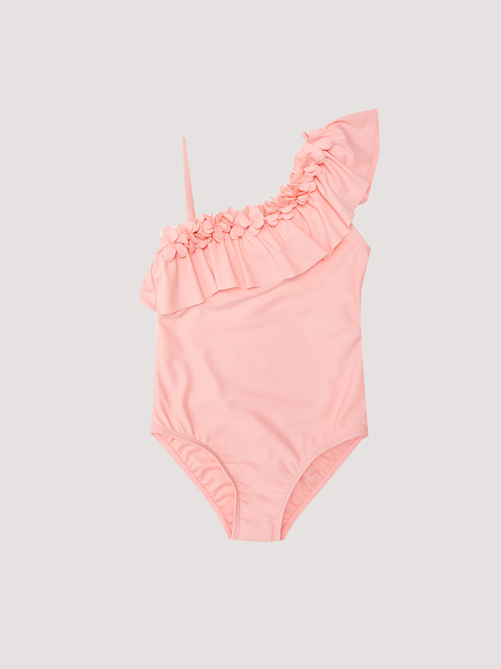 LCW Kids Ruffle Detailed Girl's Swimwear Made of Flexible Fabric -S21957Z4-CVH