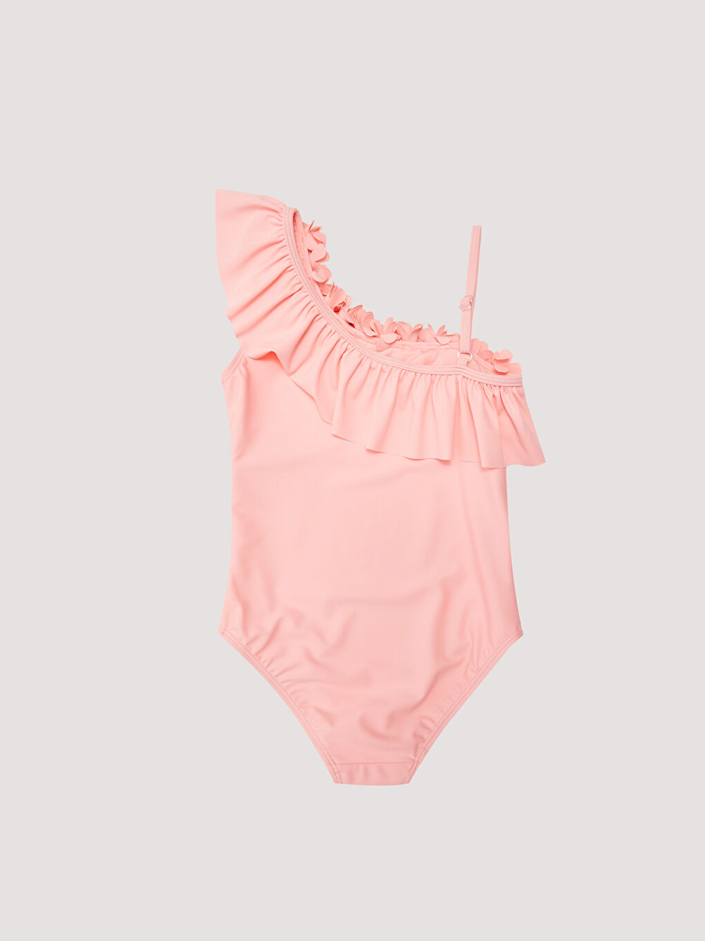 LCW Kids Ruffle Detailed Girl's Swimwear Made of Flexible Fabric -S21957Z4-CVH