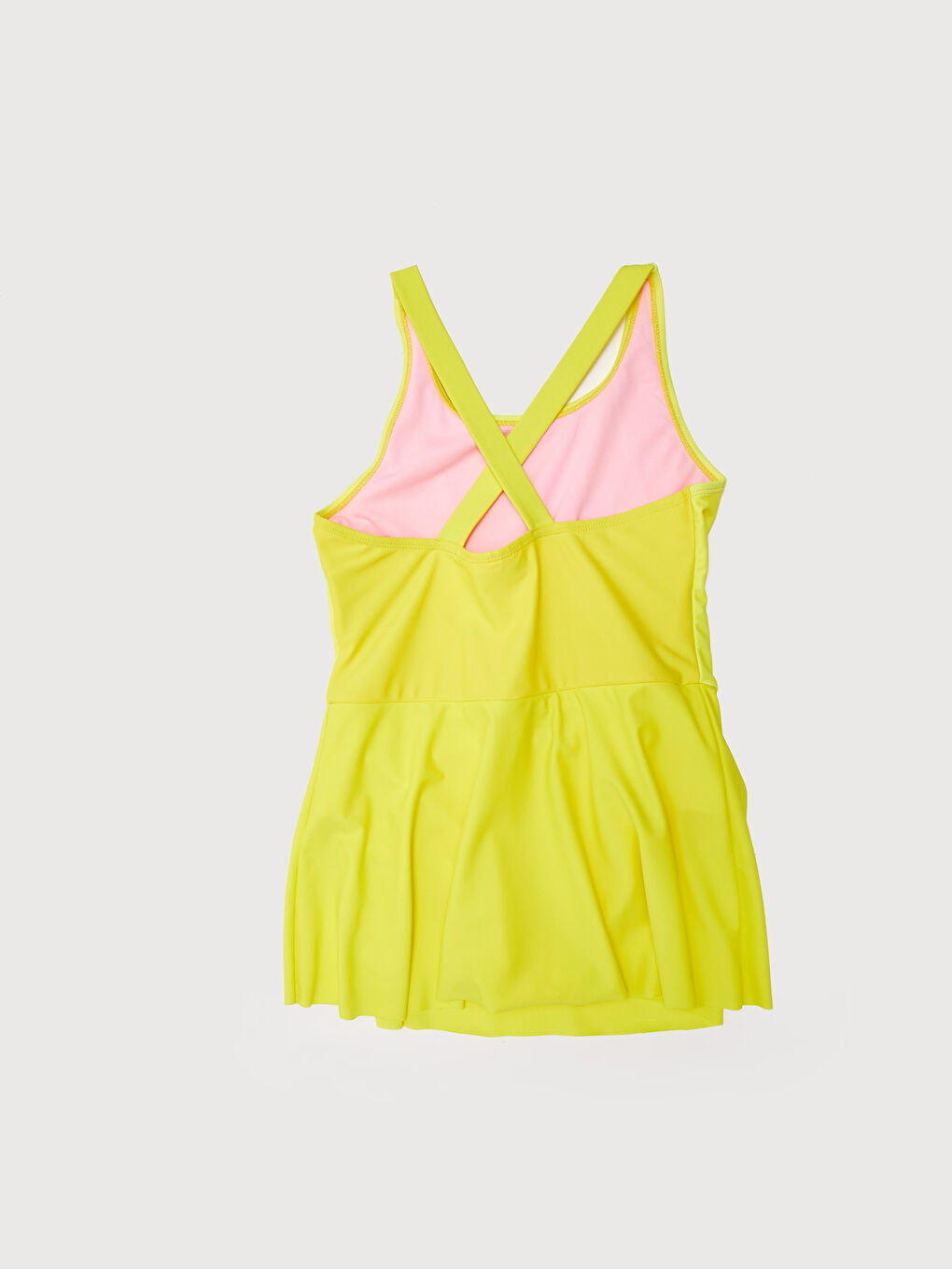 Girl's Skirted Swimsuit With Printed Flexible Fabric -S21962Z4-JTM