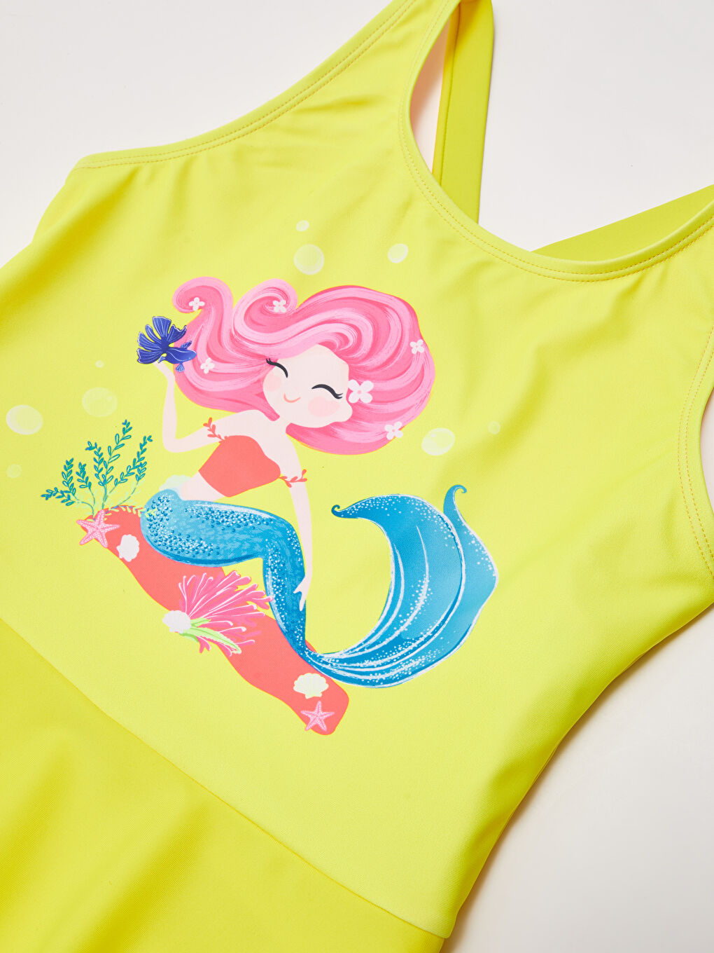 Girl's Skirted Swimsuit With Printed Flexible Fabric -S21962Z4-JTM