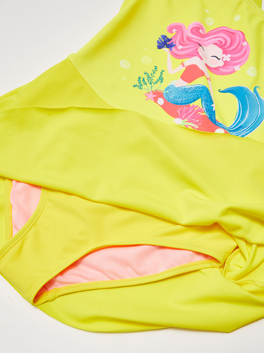 Girl's Skirted Swimsuit With Printed Flexible Fabric -S21962Z4-JTM