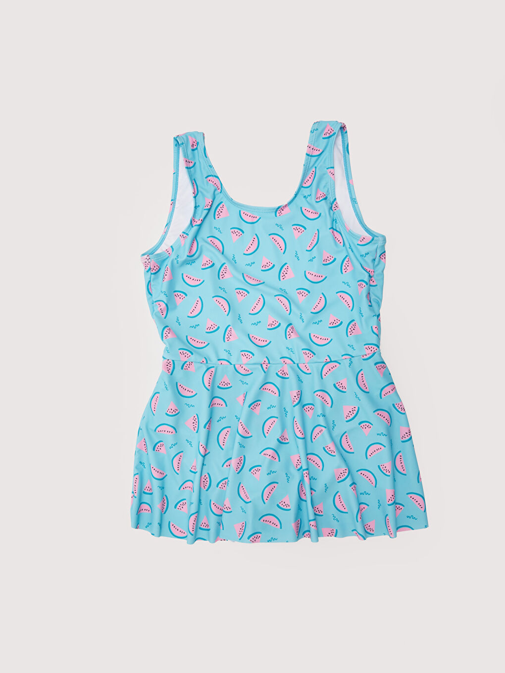 Girl's Skirted Swimsuit With Printed Flexible Fabric -S21963Z4-LU0