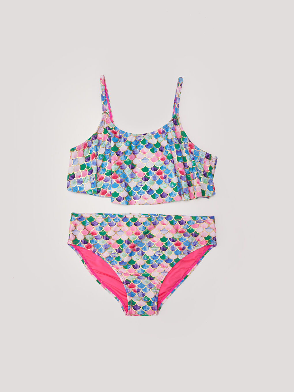 Girl's Bikini With Printed Stretch Fabric