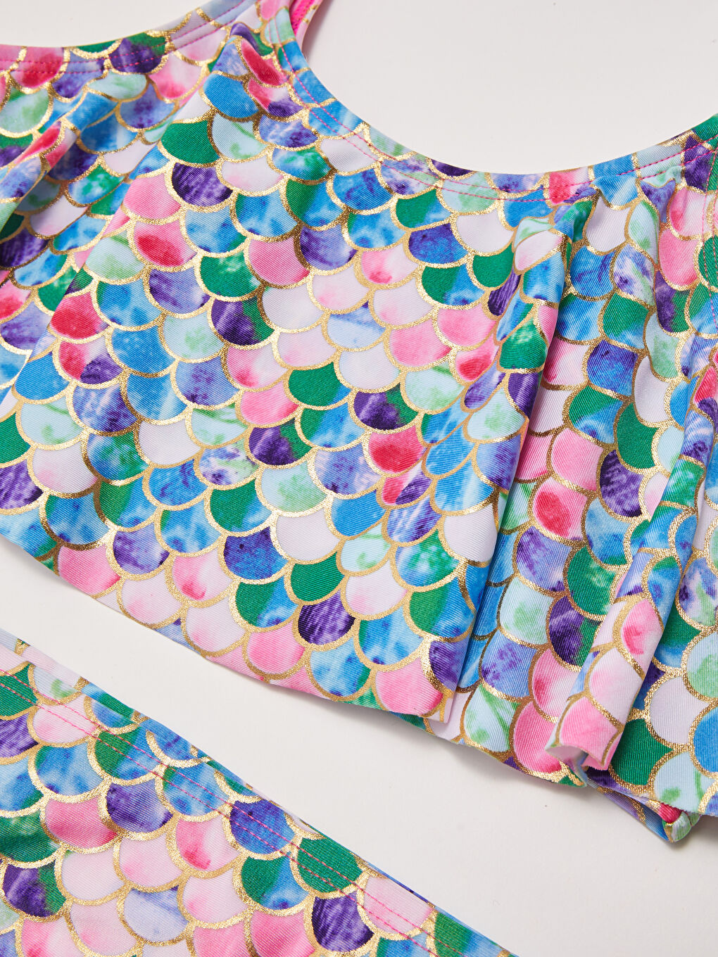 Girl's Bikini With Printed Stretch Fabric-2