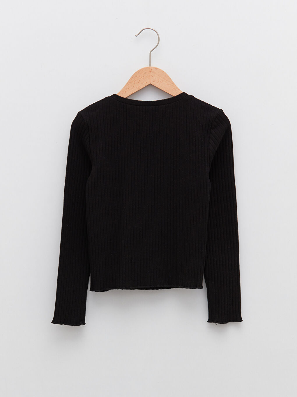 Osnovna majica dugih rukava sa okruglim izrezom za devojčice-1