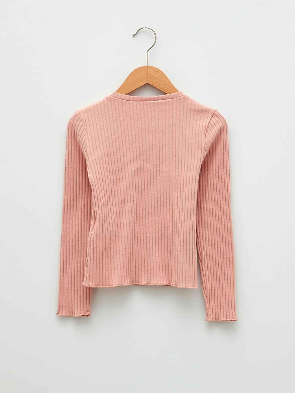 LCW Kids Crew Neck Basic Long Sleeve Girls' T-Shirt -S21989Z4-FLK