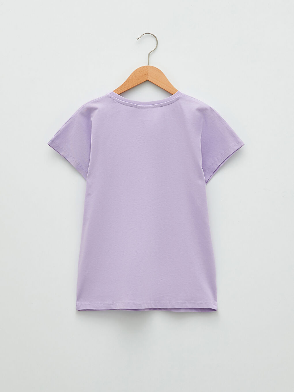 Crew Neck Teddy Bear Printed Girls' T-Shirt-1