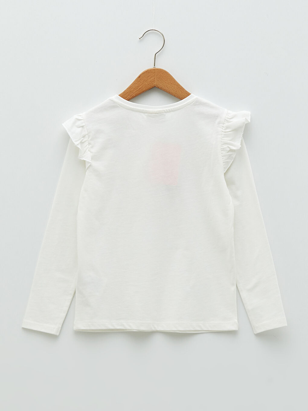 Crew Neck Printed Long Sleeve Girls' T-Shirt-1