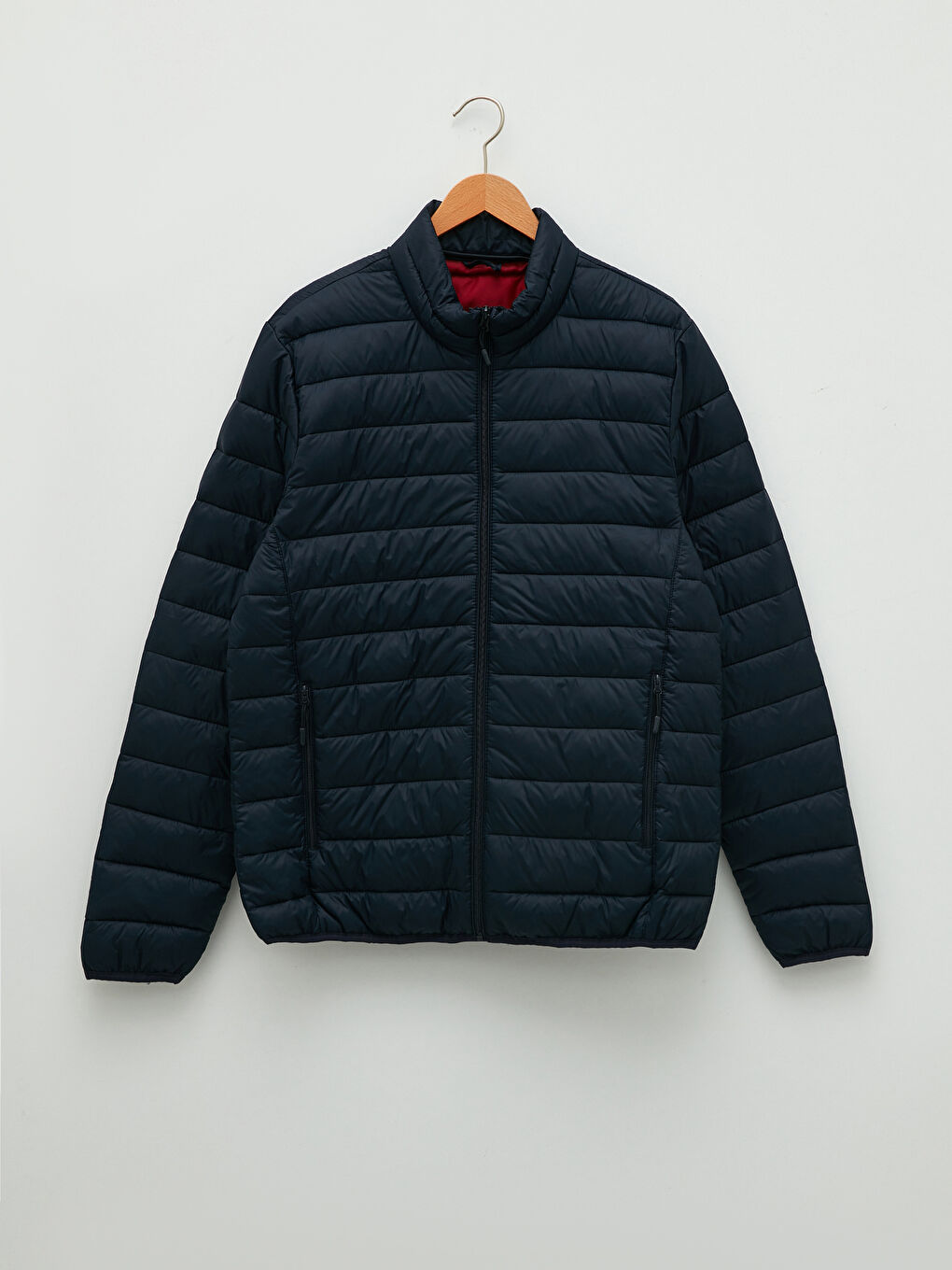 بالطو منتفخ بياقة قمع للرجال بمقاس عادي-5