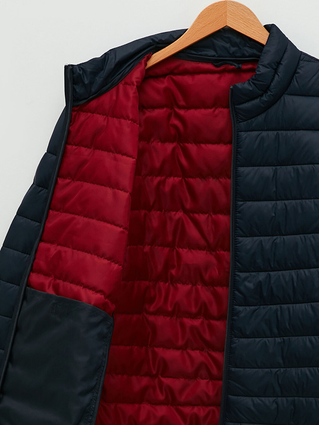 بالطو منتفخ بياقة قمع للرجال بمقاس عادي-7