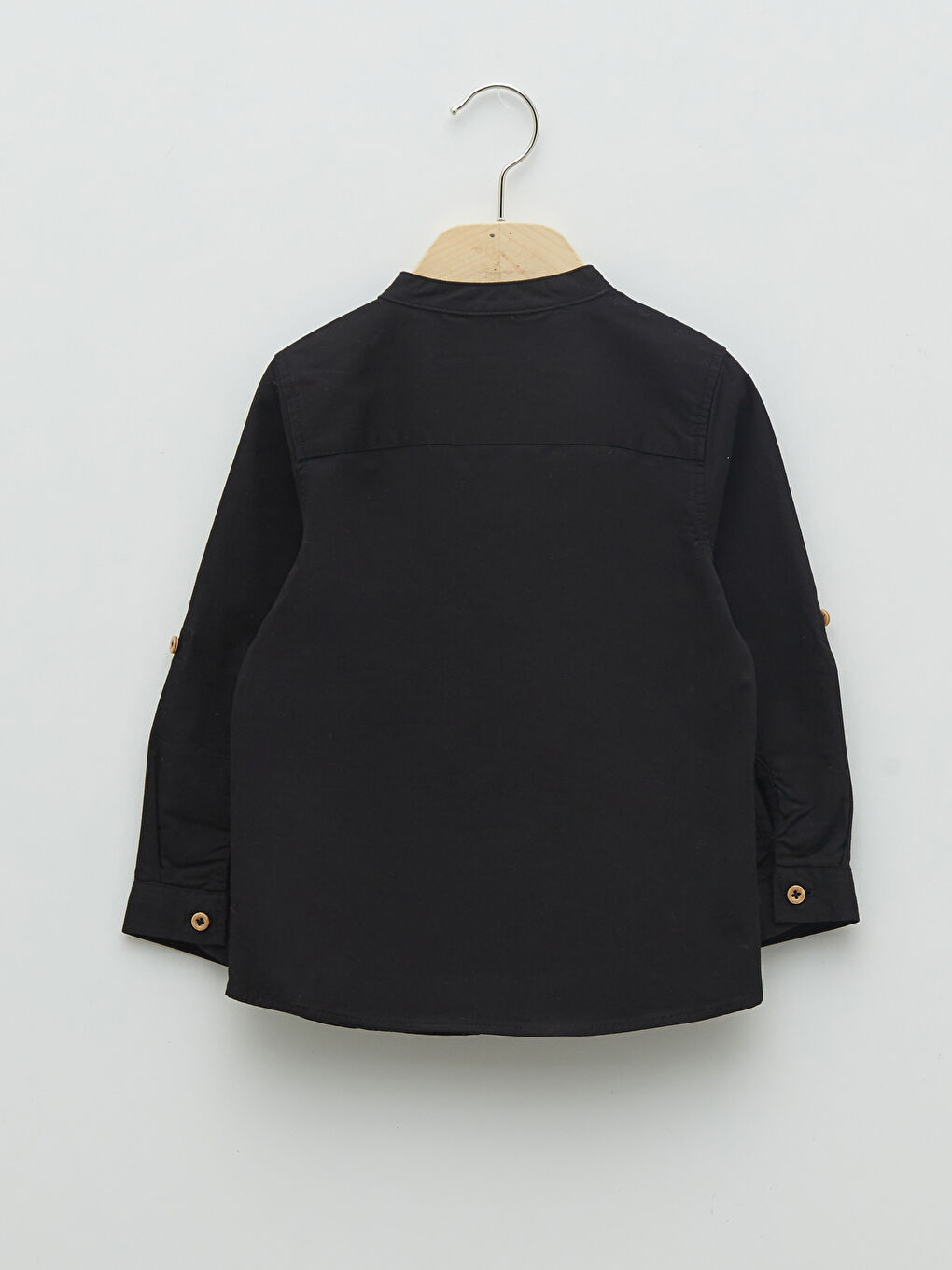 قميص طفل رضيع بياقة واسعة كم طويل سادة جبردين-1