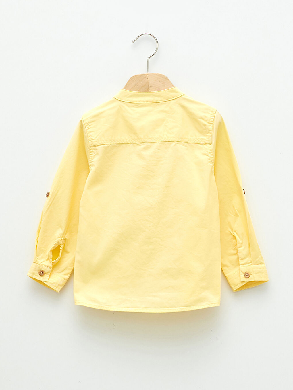 Chemise Bébé Garçon Basique Gabardine Manches Longues Col Mao-1