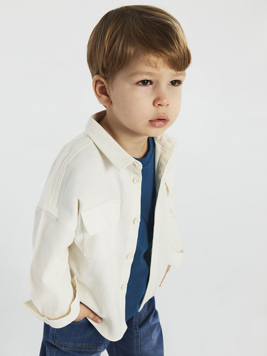 Chemise Basique à Manches Longues Pour Bébé Garçon