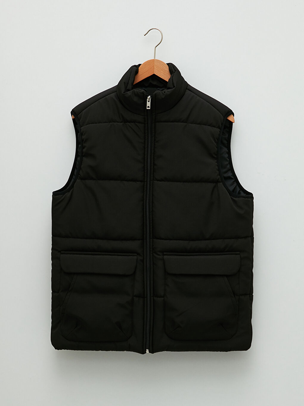 Standard Fit Funnel Neck Men's Waistcoat-5