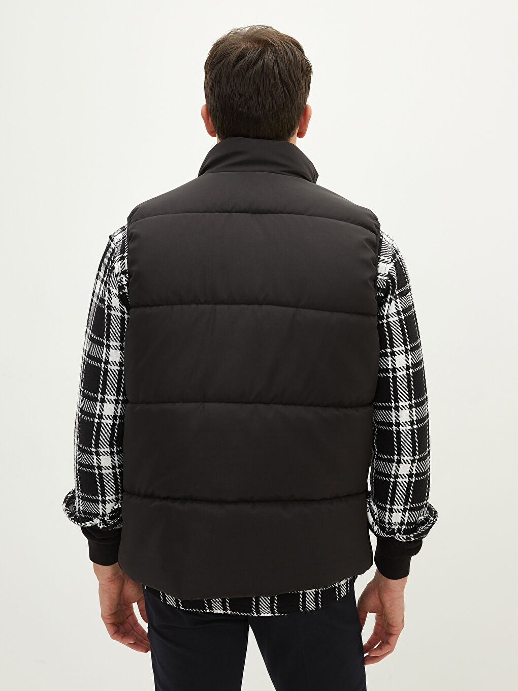 Standard Fit Funnel Neck Men's Waistcoat-4