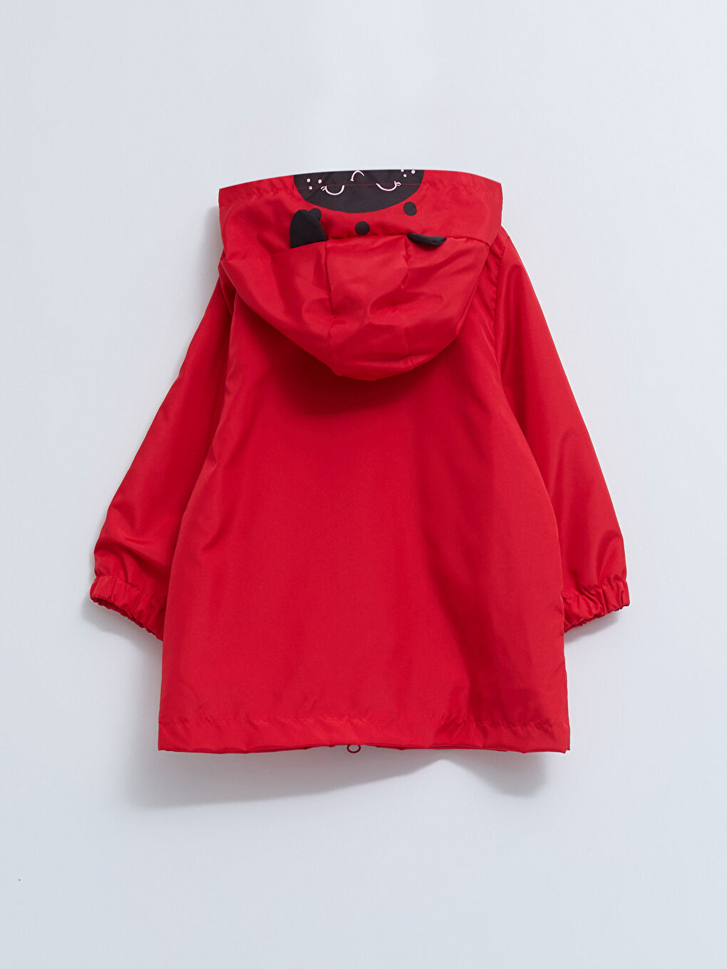 Hooded Long Sleeve Printed Baby Girls' Raincoat-4