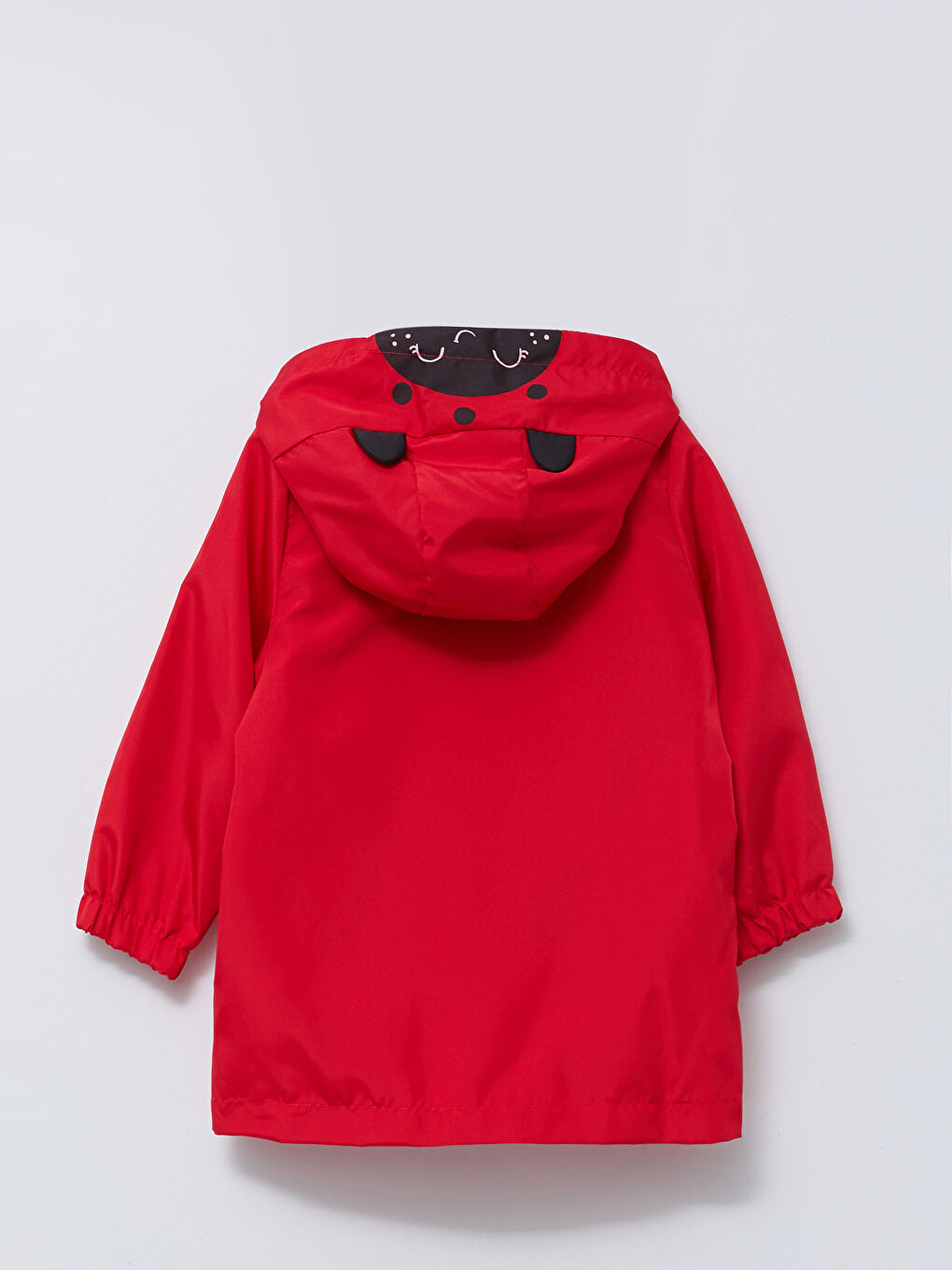 Hooded Long Sleeve Printed Baby Girls' Raincoat-2