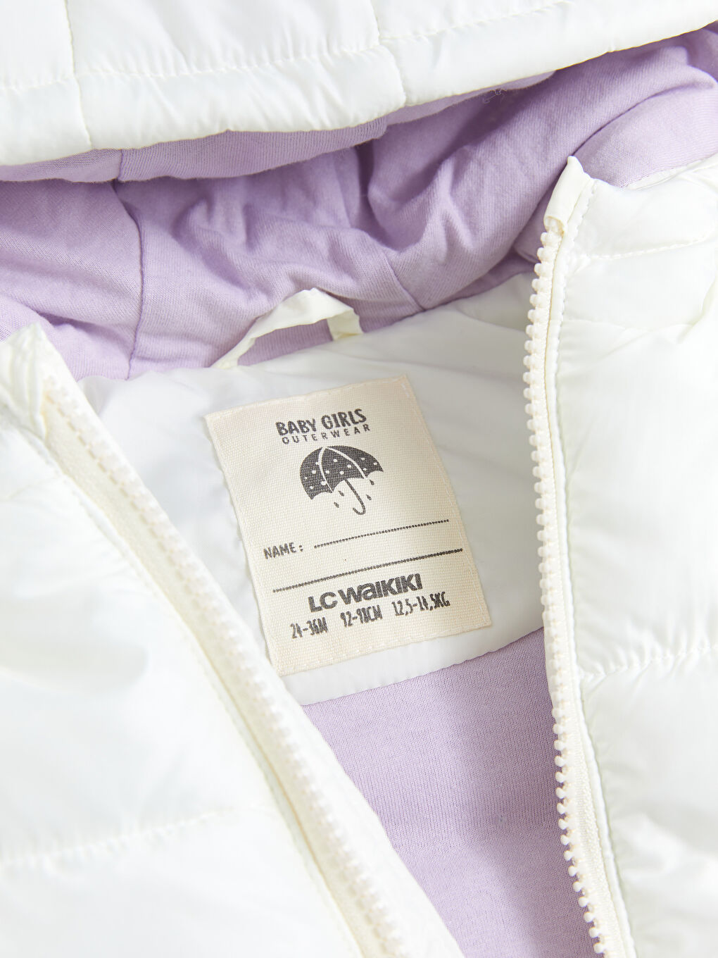 Hooded Basic Baby Girl Zippered Vest-1