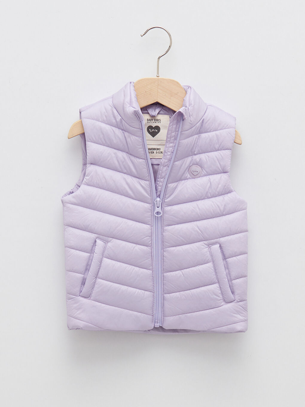 LCW baby Turtle Neck Basic Baby Girl Down Vest -S22028Z1-G2N