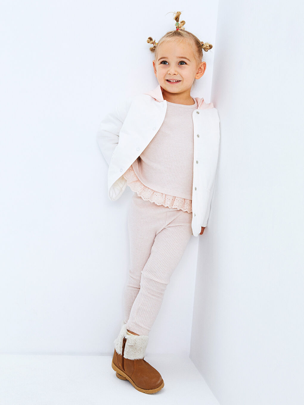 Hooded Long Sleeve Baby Girl Coat-1