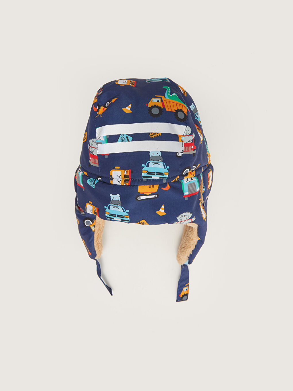 LCW ACCESSORIES Boy's Fur Lined Printed Hat with Ears -S22055Z4-HEU