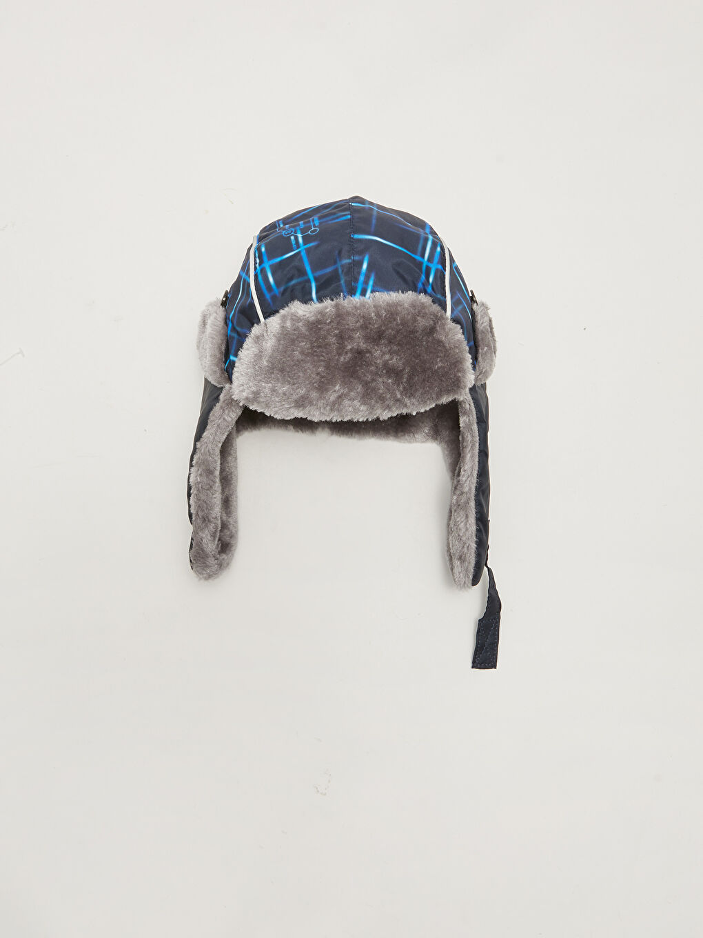 Boy Patterned Plush Fur Hat -S22056Z4-HSA
