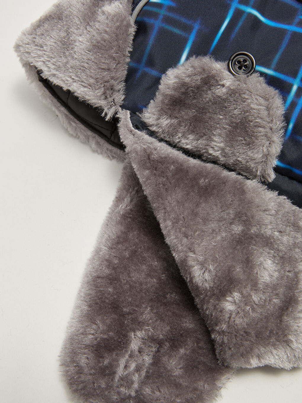 Boy Patterned Plush Fur Hat -S22056Z4-HSA