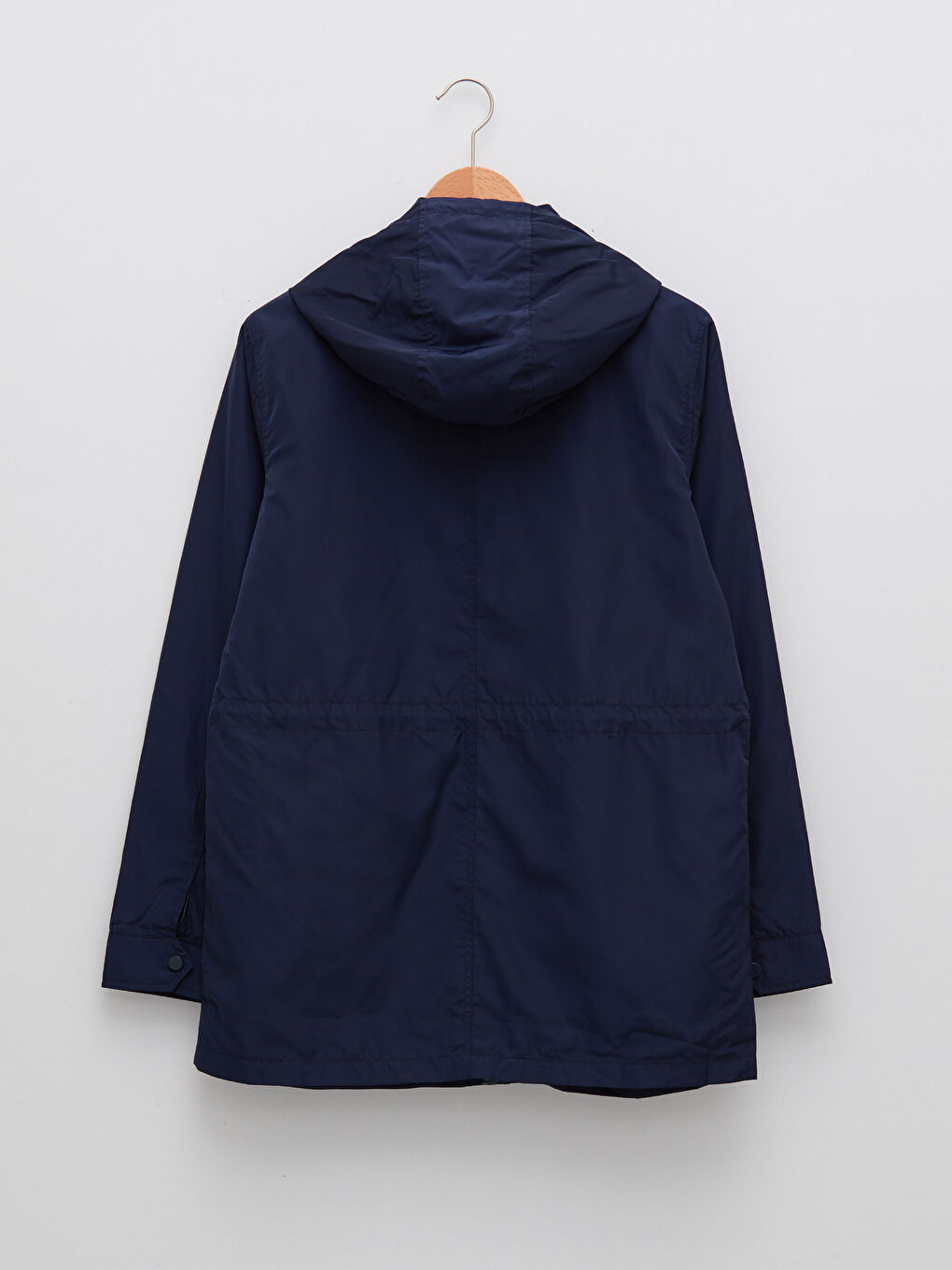 Әйелдерге арналған капюшонды ұзын жеңді қалтасы бар жаңбырға арналған күрте-7