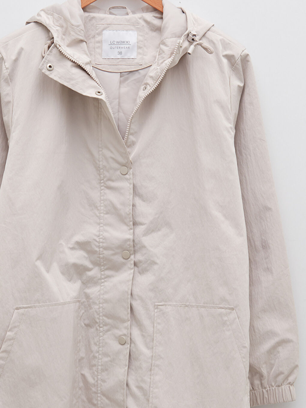 Impermeabil Simplu cu Glugă pentru Femei-7