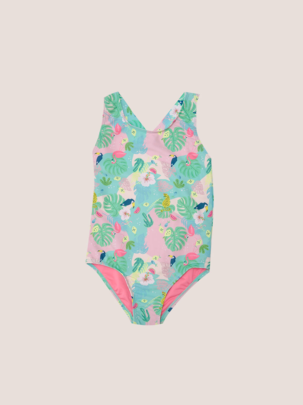 Girl's Swimsuit Printed in Flexible Fabric