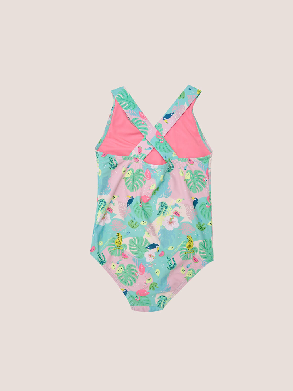 Girl's Swimsuit Printed in Flexible Fabric-1