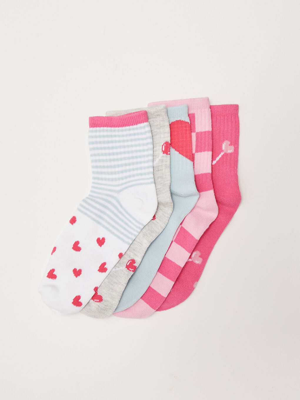 LCW Kids Desenli Kız Çocuk Soket Çorap 5'li -S22156Z4-J3P
