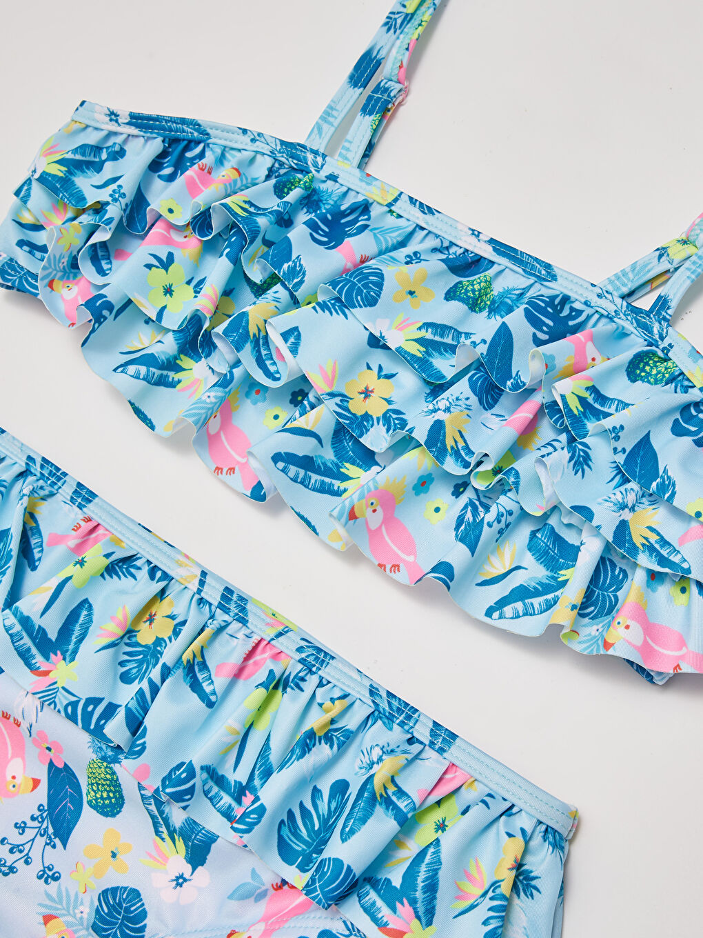 Bikini Fille Avec Tissu Extensible Imprimé-2