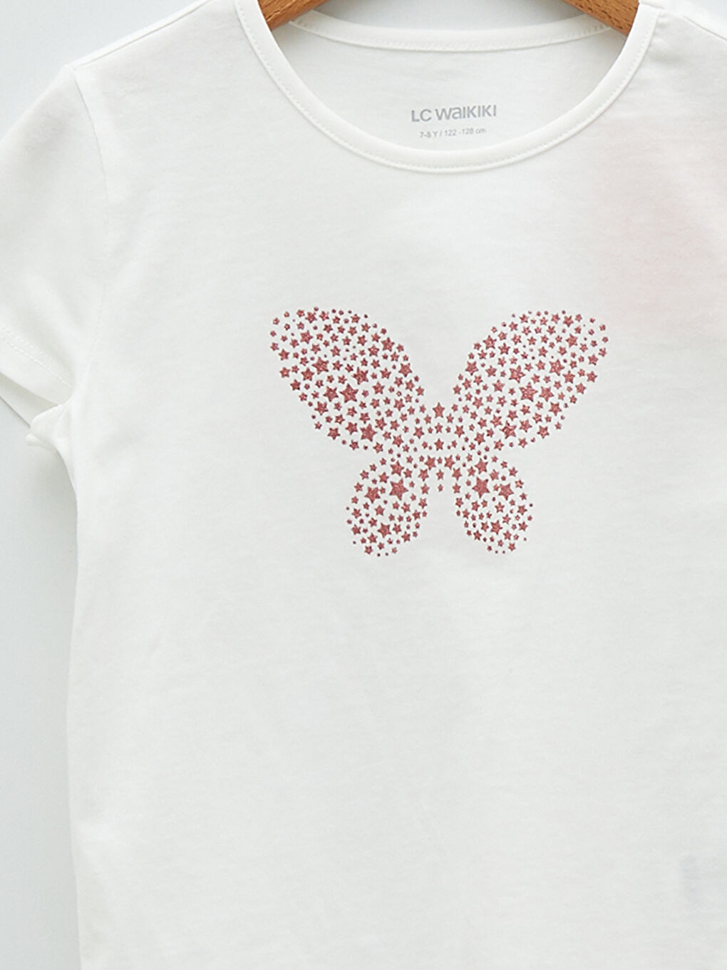 Crew Neck Printed Short Sleeve Girls' T-Shirt-2