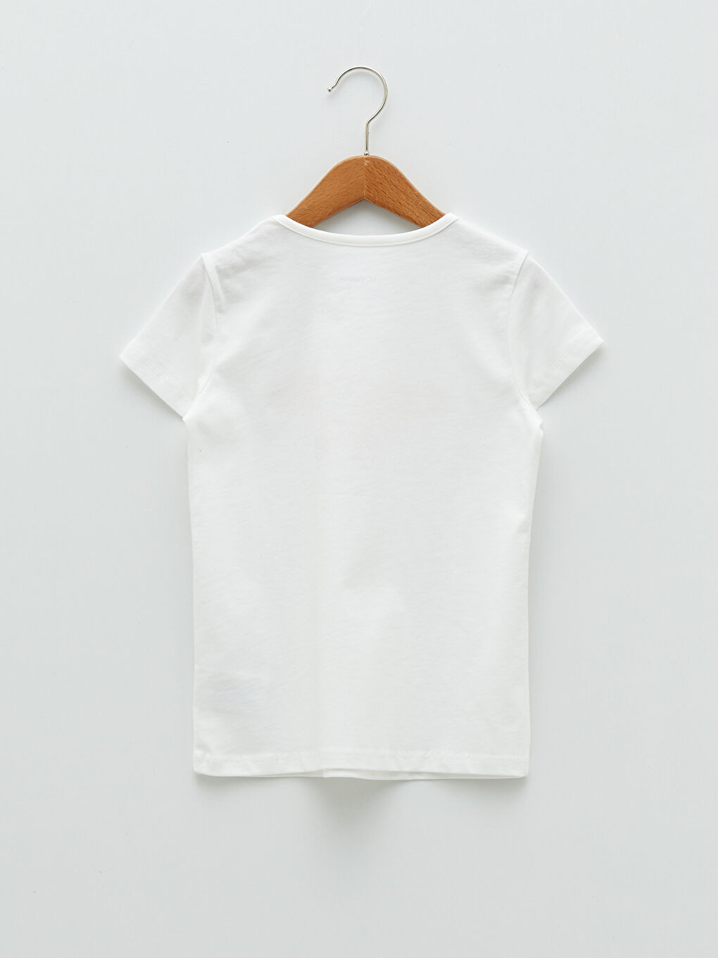 Crew Neck Printed Short Sleeve Cotton Girl T-shirt-1