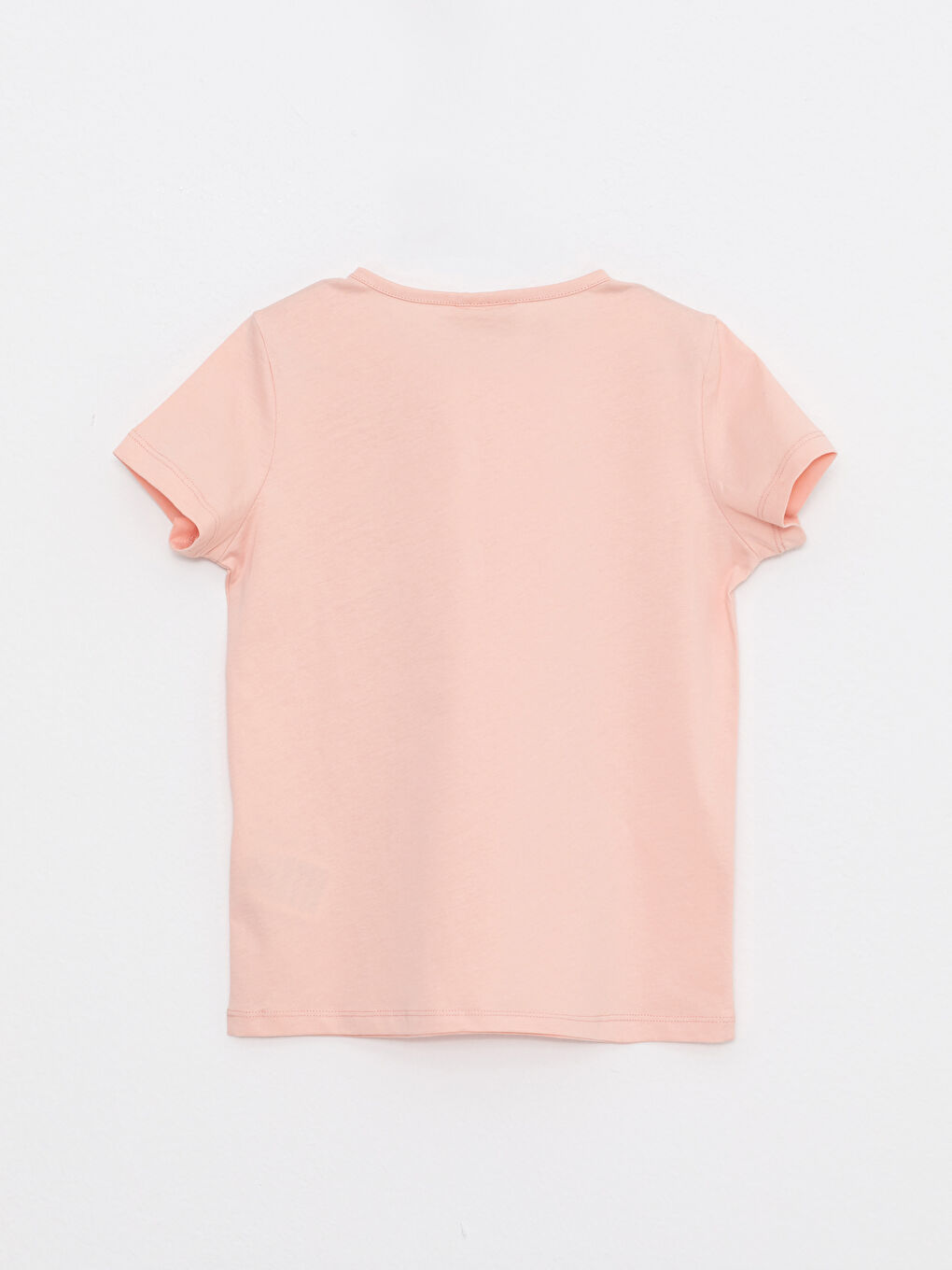 Хлопковая футболка с короткими рукавами, с круглым вырезом и принтом для девочек-1