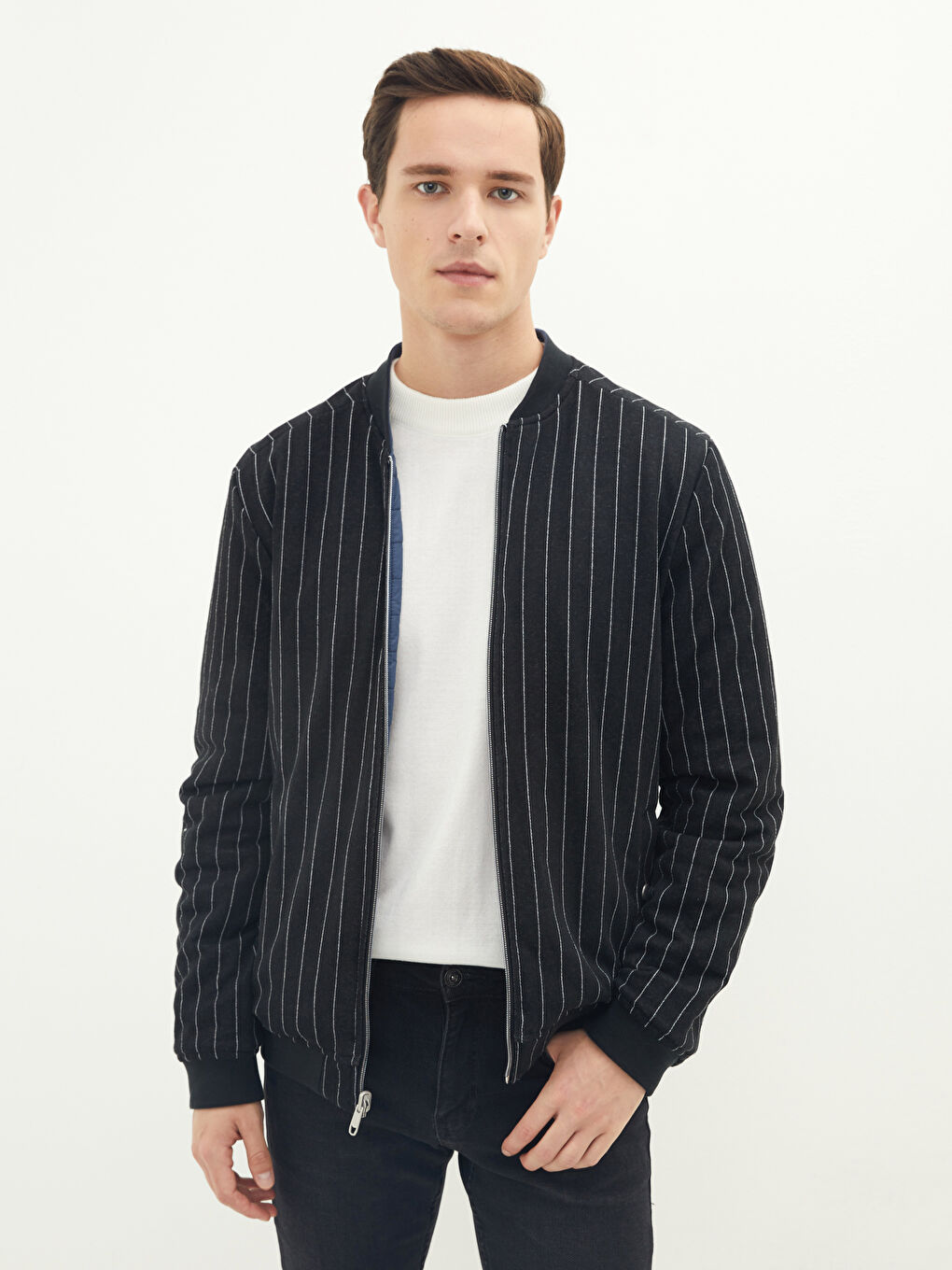 Slim Fit College Collar Bomber Men's Coat -S22218Z8-J2H