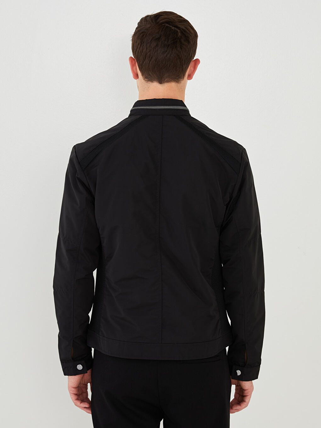 Slim Fit Biker Collar Thin Men's Coat-4