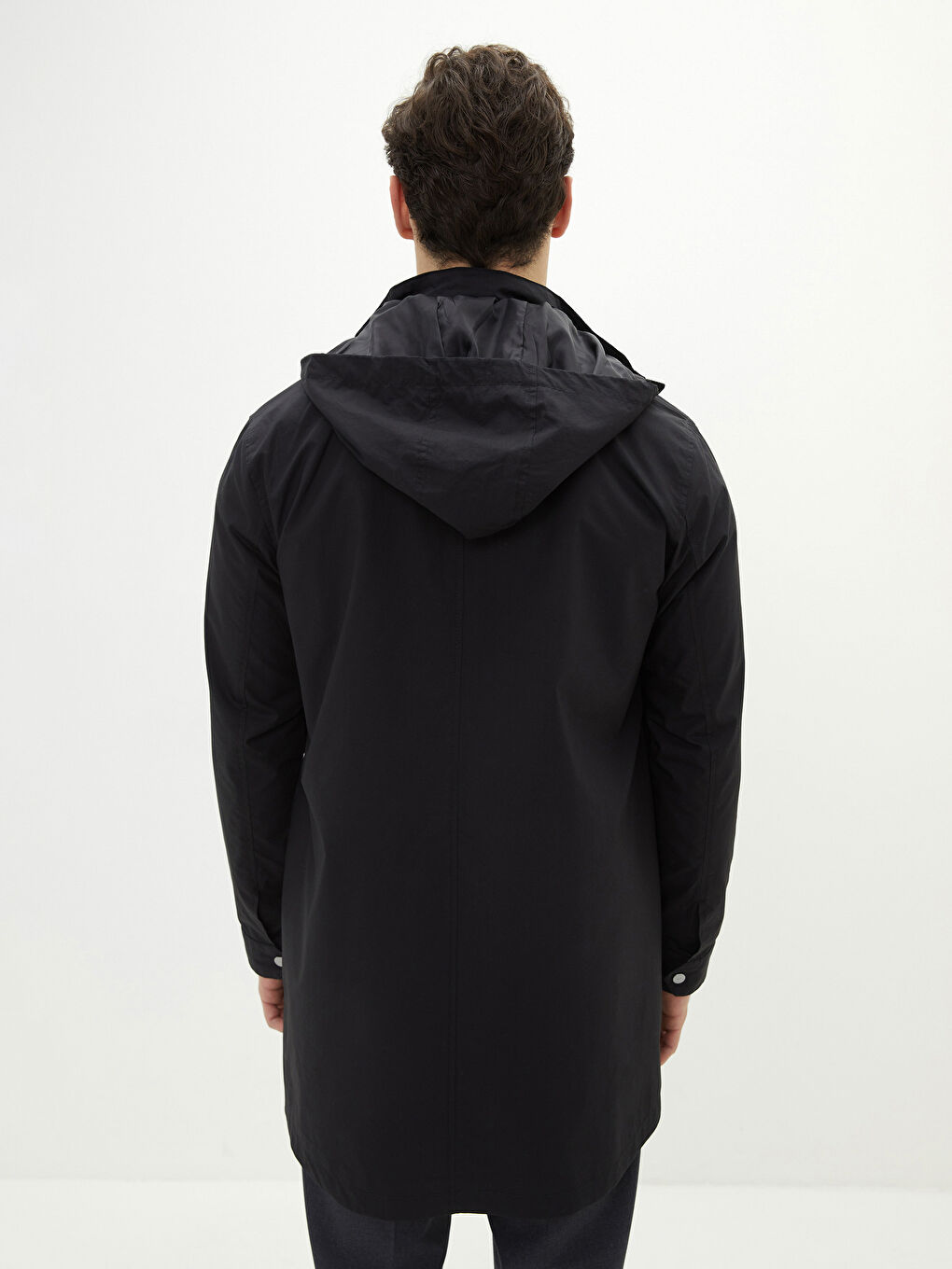 Standard Fit Hooded Thin Men's Coat-4