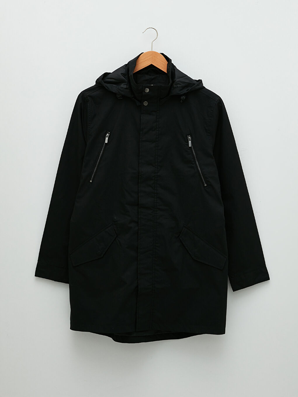 Standard Fit Hooded Thin Men's Coat-5