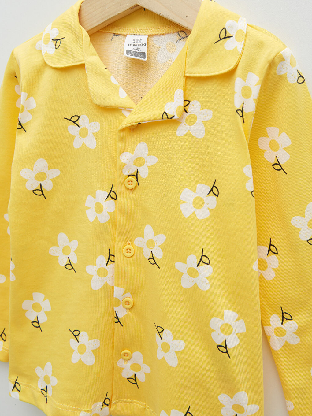 LCW baby Polo Collar Long Sleeved Printed Cotton Baby Girl Pajamas Set -S22238Z1-LU9