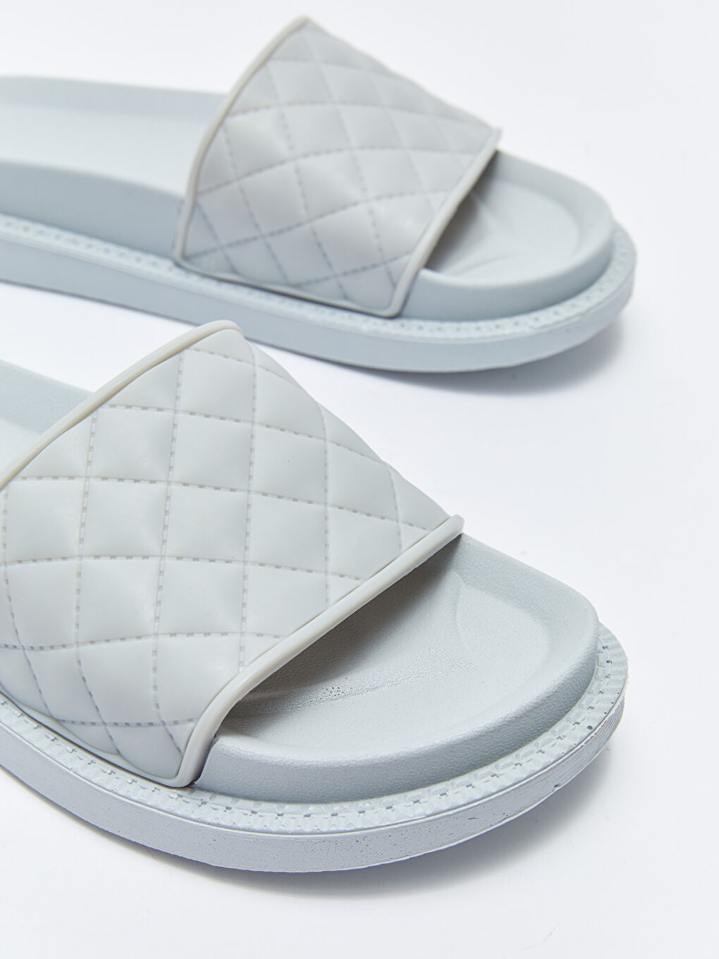 Yeşil Kendinden Desenli Tek Bantlı Kadın Terlik-2